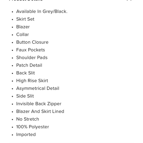 Lets Talk About It Skirt Set - Grey/Black - Picture 5 of 5